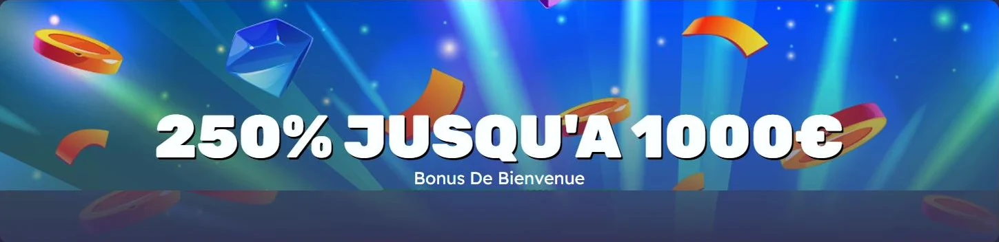 Bonus de bienvenue Casino Peaches : 250 % jusqu'à 1 000 €